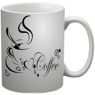 

Maison N Mode Coffee Text Coffee Ceramic Mug(330 ml), Multicolor