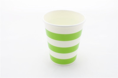 

Funcart Sailor Stripe Party Beverage Paper Mug(250 ml, Pack of 12), Green