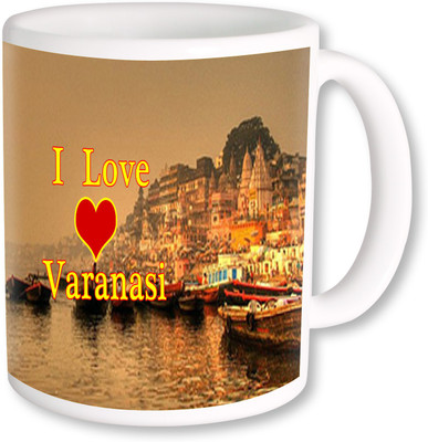 

PhotogiftsIndia I Love Varanasi 01 Ceramic Mug(325 ml), Multicolor