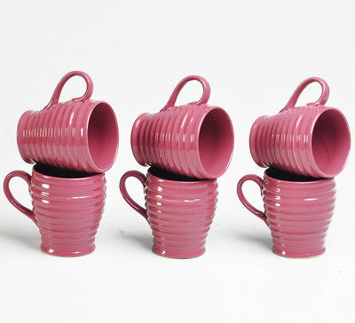 

Cultural Concepts Purple Cara Tea Cups Ceramic(Purple, Pack of 6)