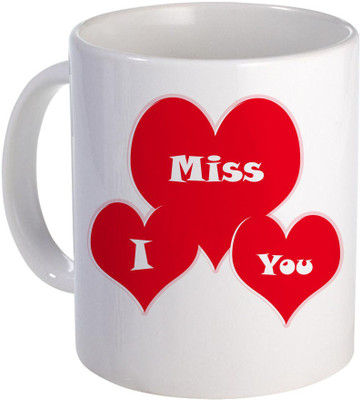 

SKY TRENDS I Miss You Share Your Emotion Your Love With A Amazing Gift For Girlfirend, Boyfriend, Husband, Wife And Friend Specialy for Valentine Day Design (6) Ceramic Mug(320 ml), White