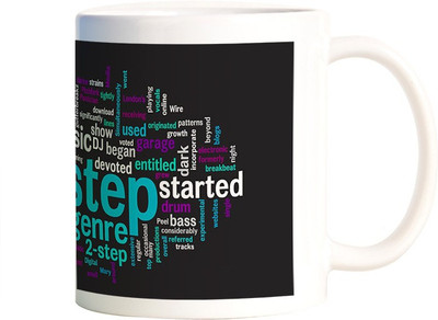 

Rangeele Inkers The Dubstep Word Cloud Ceramic Mug(300 ml), Multicolor