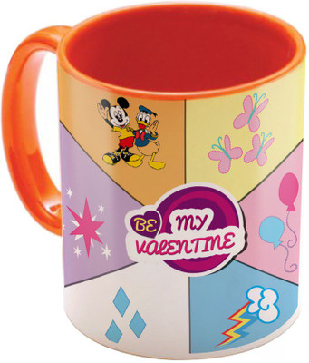 

SKY TRENDS Valentine Gift for Girlfriend Love Printed I Love U Forever Perfect for Her Him Wife Fiance Anniversary And Birthday STGD033 Ceramic Mug(325 ml), Orange