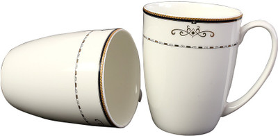 

Aspirationz Az-Ds029-2 Pcs Bone China Mug(360 ml, Pack of 2), Multicolor