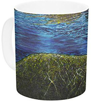 

Kess InHouse InHouse David Joyner Manatees Blue Green Ceramic Coffee, 11 oz, Multicolor Ceramic Mug(60 ml)