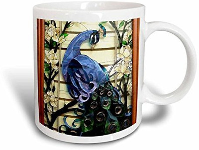 

3dRose Peacock Proud Ceramic, 15-Ounce Ceramic Mug(60 ml), Multicolor