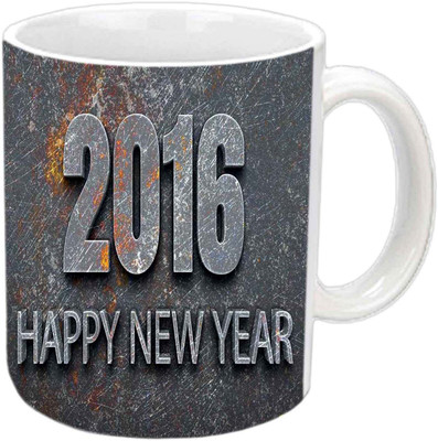 

Raj Laxmi Stone print new year white cup Ceramic Mug(350 ml)