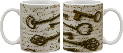 

Artifa Antique Keys Porcelain, Ceramic Mug(350 ml), Multicolor