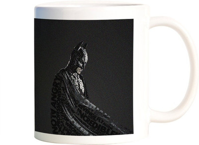 

Rangeele Inkers batman Typography Ceramic Mug(300 ml), Multicolor