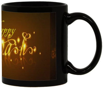 

Lolprint 8 Diwali Gift Black Ceramic Mug(325 ml)