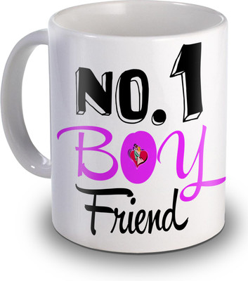 

SKY TRENDS No.1 BoyFriend Gifts For Valentine's Ceramic Mug(350 ml), White