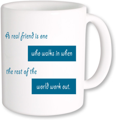 

PhotogiftsIndia A Real Friend Ceramic Mug(325 ml)