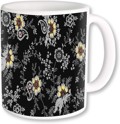 

Heyworlds gifts for flower design 25 Ceramic Mug(325 ml), Multicolor