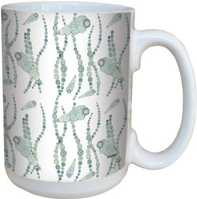 

Tree-Free Greetings Greetings lm43651 Unique Dot Shell Pattern Ceramic with Full-Sized Handle, 15-Ounce, Multicolored Ceramic Mug(60 ml), Multicolor