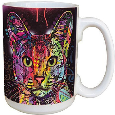 

Tree-Free Greetings Greetings 46207 Dean Russo Whoa Whoa Felines Ceramic with Full-Sized Handle, 15-Ounce Ceramic Mug(60 ml), Multicolor