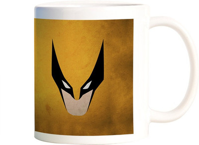 Rangeele Inkers Hawkgirl Minimal Ceramic Mug(300 ml), Multicolor