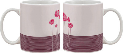 

Artifa Pink Doodle Flowers Porcelain, Ceramic Mug(350 ml), Multicolor