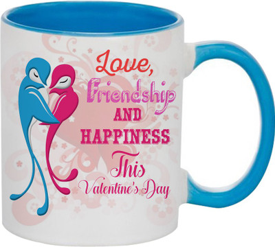 

SKY TRENDS Beautiful Special and Best Happy Valentine Gifts for Boyfriend Girlfriend Fiance Wife Husband Friends Birthday Anniversary061 Ceramic Mug(325 ml), Blue
