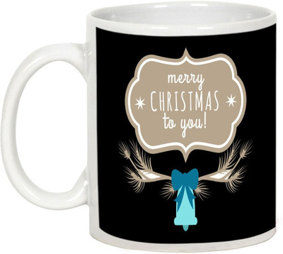 

AllUPrints The Christmas Arrival Ceramic Mug(325 ml), White