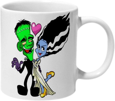 Mooch Wale Mr And Mrs Frankenstein Ceramic Coffee Mug(325 ml)