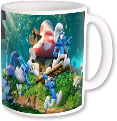 

Heyworlds smurfs cartoon disney Ceramic Mug(325 ml), Multicolor