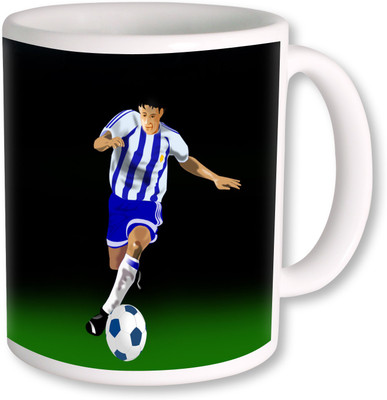 

PhotogiftsIndia Player With Soccer Sports Ceramic Mug(325 ml), Multicolor