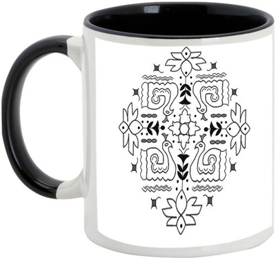 

AllUPrints Gifts For Deepawali - Happy Diwali Lights Design 18 Ceramic Mug(325 ml), Black
