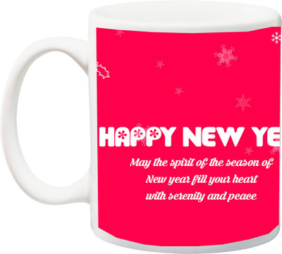 

ME&YOU Happy New Year Gifts ;Beautiful Pink Flowers Ceramic Mug(325 ml), Multicolor