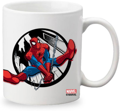 

ORKA Spiderman Digital Printed Ceramic Mug(350 ml), Multicolor