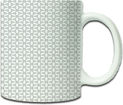 

Maison N Mode Molecule Pattern Coffee Ceramic Mug(330 ml), Multicolor