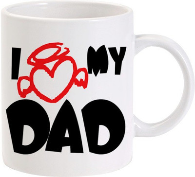 40% OFF on Lolprint I Love My Dad Ceramic Coffee Mug(325 ml)