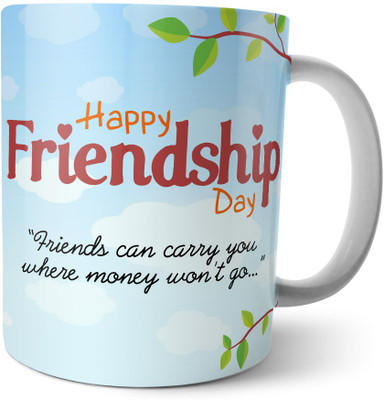 

Chiraiyaa Happy Friendship Day - Friends can carry you - three owl friends Ceramic Mug(300 ml), Multicolor