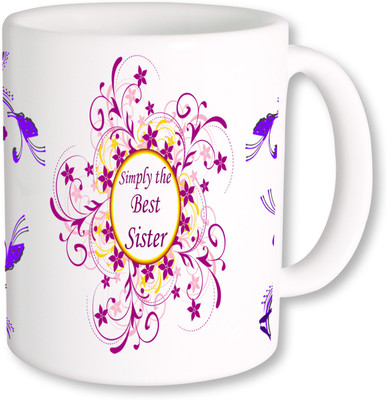 

PhotogiftsIndia Rakshabandhan Gift For best Sister Ceramic Mug(325 ml), Multicolor