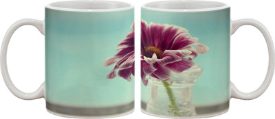 

Artifa Pink Flower Porcelain, Ceramic Mug(350 ml), Multicolor