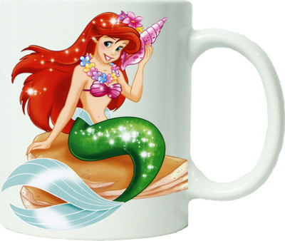 

Maison N Mode Arielle Mermaid Princess Coffee Ceramic Mug(330 ml), Multicolor