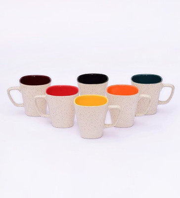 

Intrend CDI Multi-38 Ceramic Mug(130 ml, Pack of 6), Multicolor