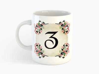 

Deeher Gifts "Z" Name Initials Ceramic Mug(350 ml), Multicolor