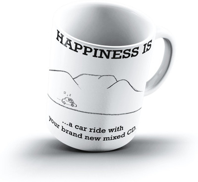 

Ucard Happiness Is2070 Bone China, Ceramic, Porcelain Mug(325 ml)