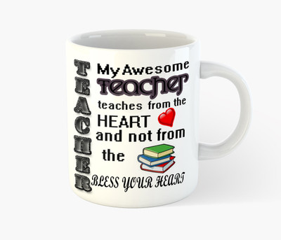

Deeher Gifts Happy Teachers Day - design 7 Ceramic Mug(350 ml), Multicolor