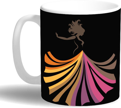 

PRINT OPERA Dancing Girl Ceramic Mug(330 ml), Multicolor
