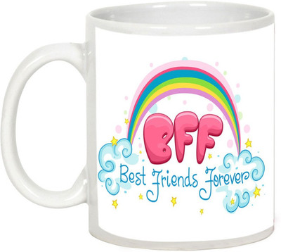 

AllUPrints Gift For Friend - Bff Best Friends Forever Ceramic Mug(325 ml), White