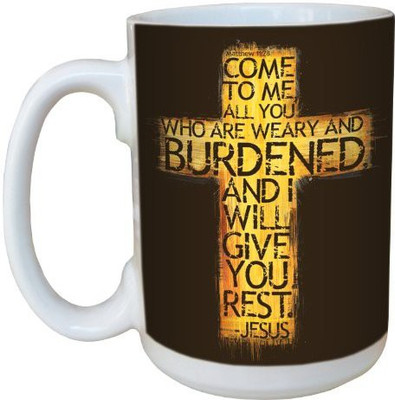 

Tree-Free Greetings Greetings lm44356 Tired Cross: Matthew 11:28 Ceramic with Full-Sized Handle, 15-Ounce Ceramic Mug(60 ml), Multicolor
