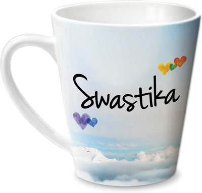 

Hot Muggs Simply Love You Swastika Conical Ceramic Mug(350 ml)