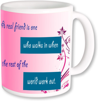 

PhotogiftsIndia A Real Friend is One Ceramic Mug(325 ml)