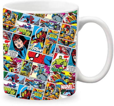 

ORKA Avengers Comics Digital Printed Ceramic Mug(350 ml), Multicolor