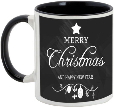 

AllUPrints Its Christmas Time Ceramic Mug(325 ml), Black
