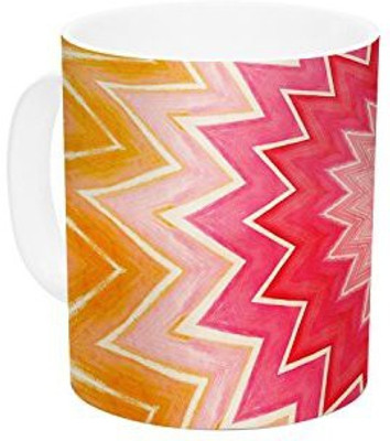 

Kess InHouse InHouse Iris Lehnhardt You are my Sunshine Pink Orange Ceramic Coffee, 11 oz, Multicolor Ceramic Mug(60 ml)