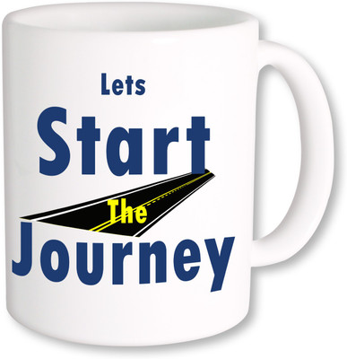 

PhotogiftsIndia Lets Start The Journey Ceramic Mug(325 ml), Multicolor
