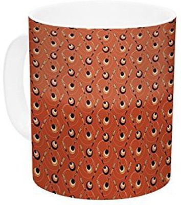 

Kess InHouse InHouse Holly Helgeson Deco Arrows Red Pattern Ceramic Coffee, 11 oz, Multicolor Ceramic Mug(60 ml)