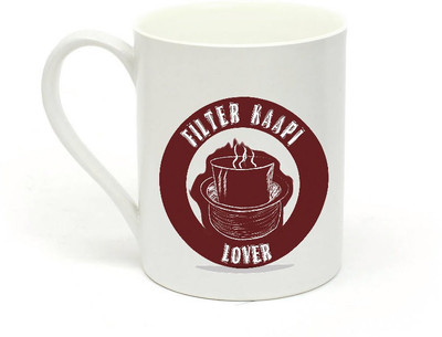 

Sowing Happiness Filter Coffee Lover Ceramic Mug(350 ml), White